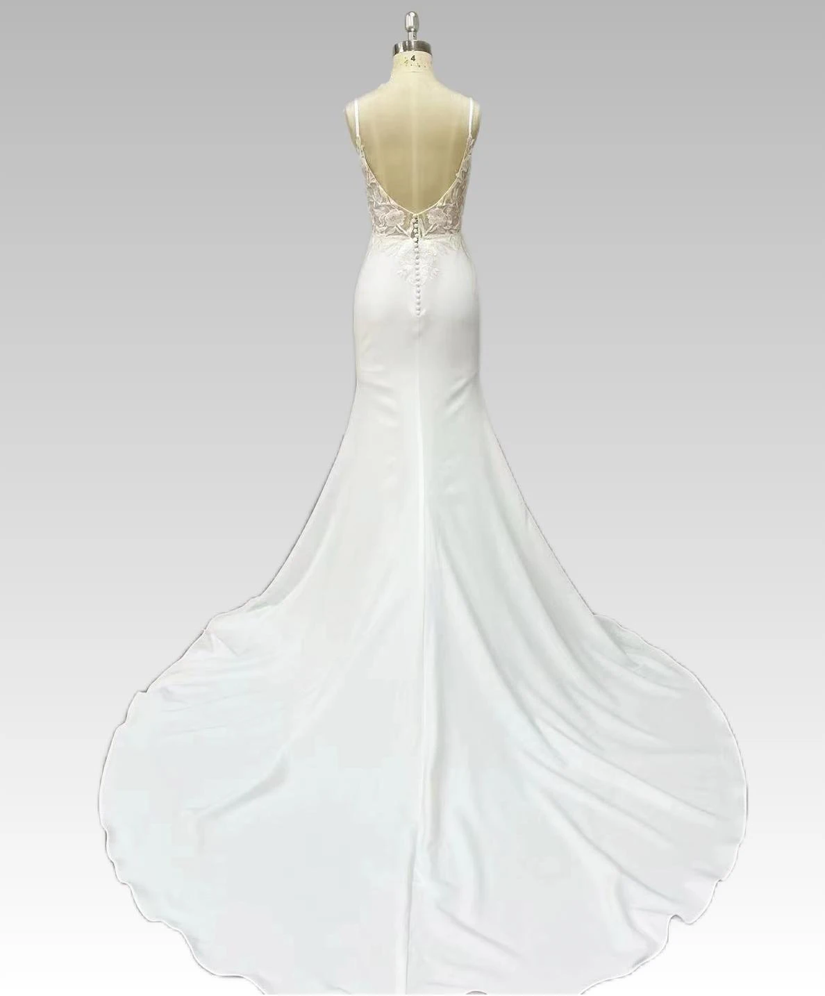 2025 New satin v neck mermaid wedding dress for civil wedding guest ladies women for bride girl