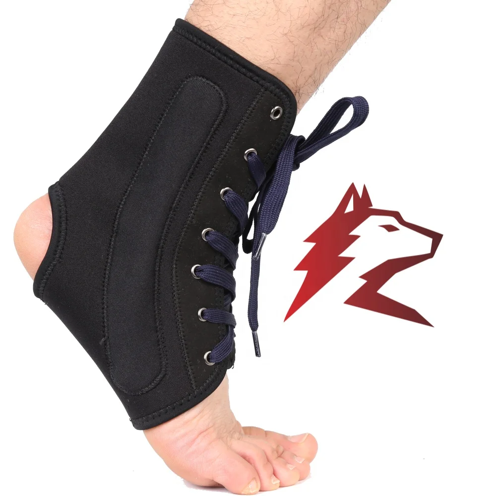 Adjustable Lace Up Neoprene Ankle Stabilizer Support Brace