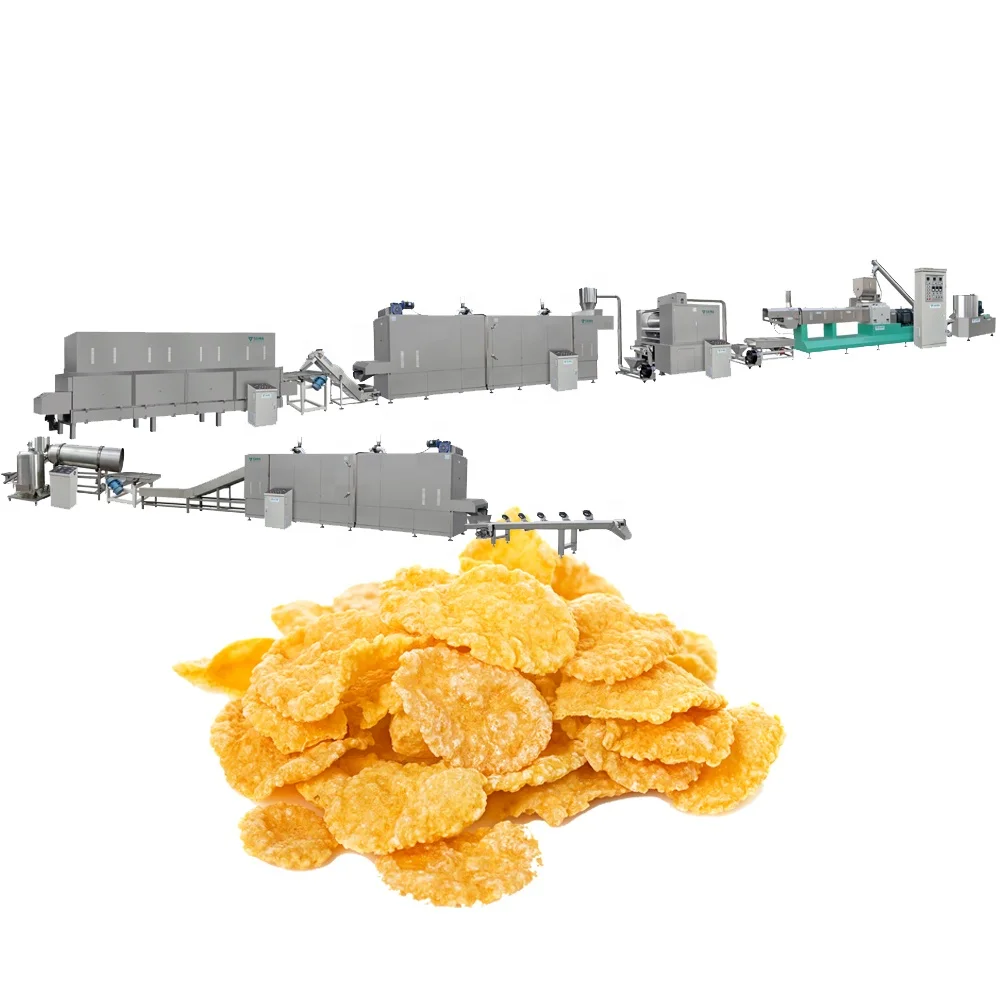 Automatic Breakfast Cereal Corn Flakes Manufacturing Machine Production Line Cornflakes Process