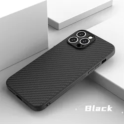 Ultra Thin Carbon Fiber Case Phone Protection Cover Antifingerprint Slim Cell Phone Case For iPhone 11 12 13 14 Pro Max