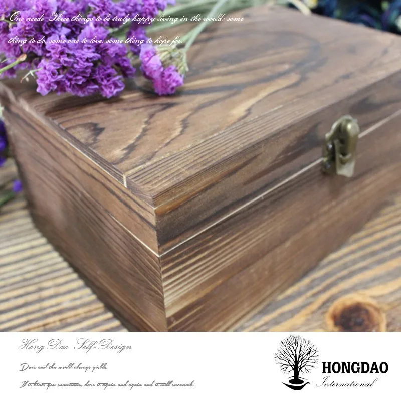 HONGDAO wooden compartment boxes wooden coin box wooden boxes with sliding lid