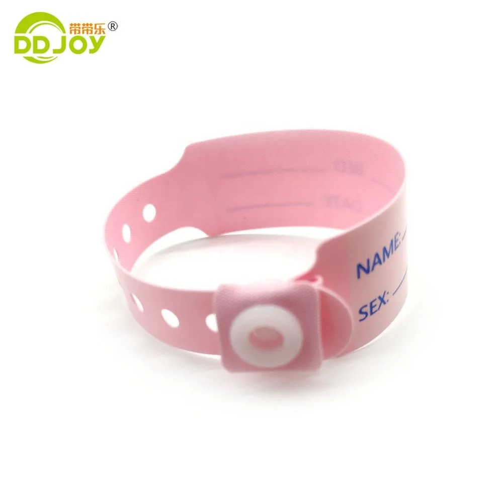 PVC Medical Patient Identification Bracelet Disposable Hospital Wristband for Mother and Baby Promotional Size for Wristband