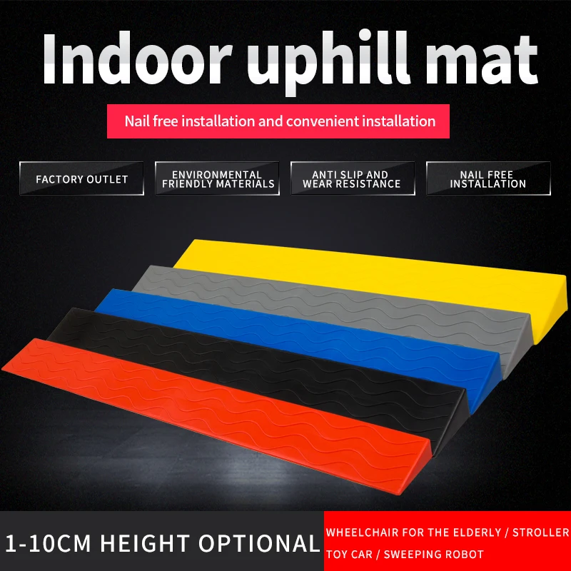 6.5cm high wholesale step cushion slope road tooth plastic uphill threshold triangular deceleration belt roadside slope