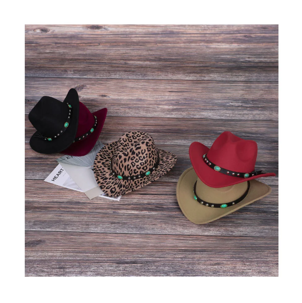 New Arrival Western Style Boy Turquoise Accessories Hat Cowboy Hats Mommy And Me Jazz Hats For Kids