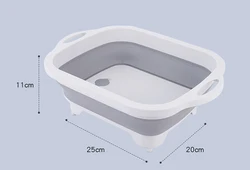 Portable eco-friendly Collapsible Plastic Chopping Cutting Board With Colander