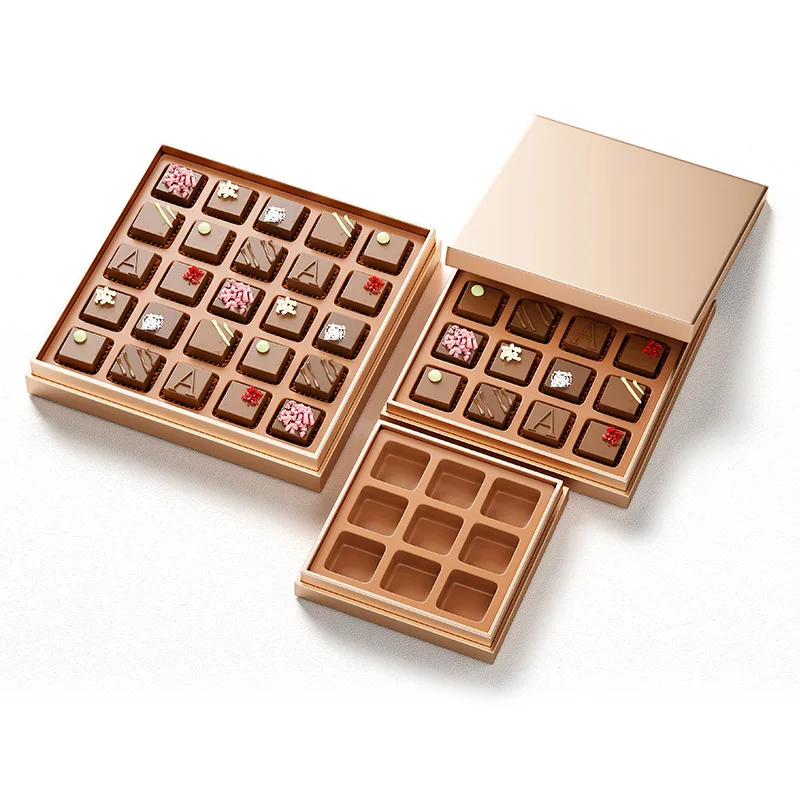 Customize Luxury Empty Cardboard Valentines Christmas Sweet Candy Chocolate Packaging Gift Paper Box