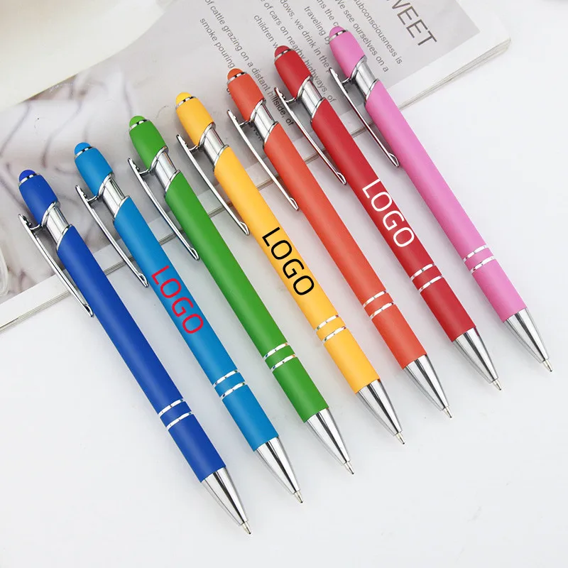 BSBH New Arrival Stylus Ballpoint Pen Custom Logo Advertising Touch Screen Pen Gifts Luxury Metal Pen Rose Gold Silver Promotion