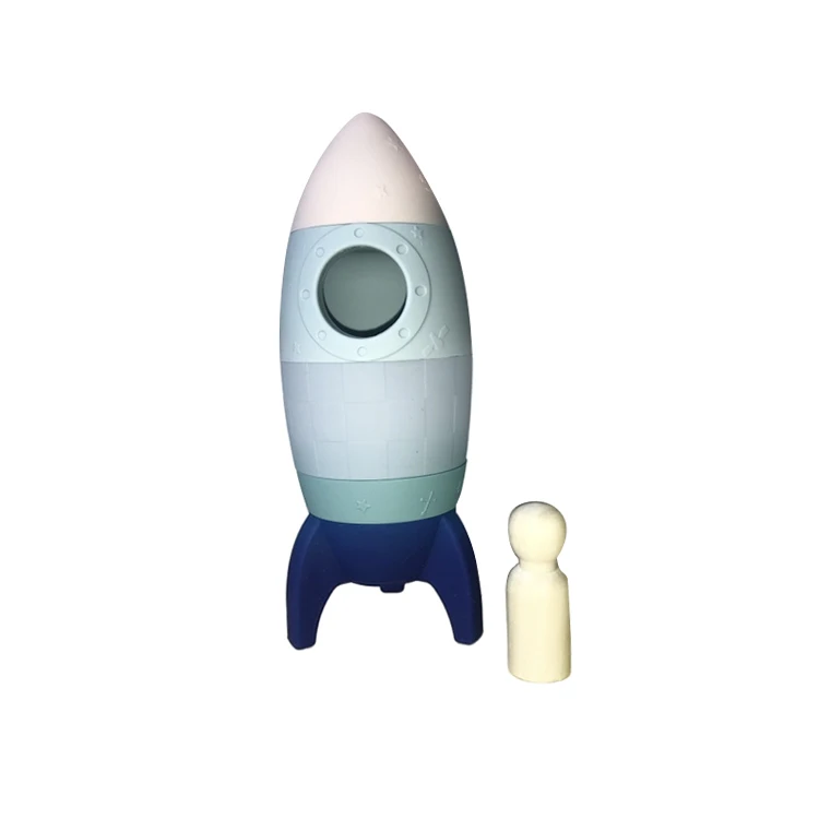 MHC New Arrival Silicone Rocket Baby Teeth Brush Decoration Ornament Toy