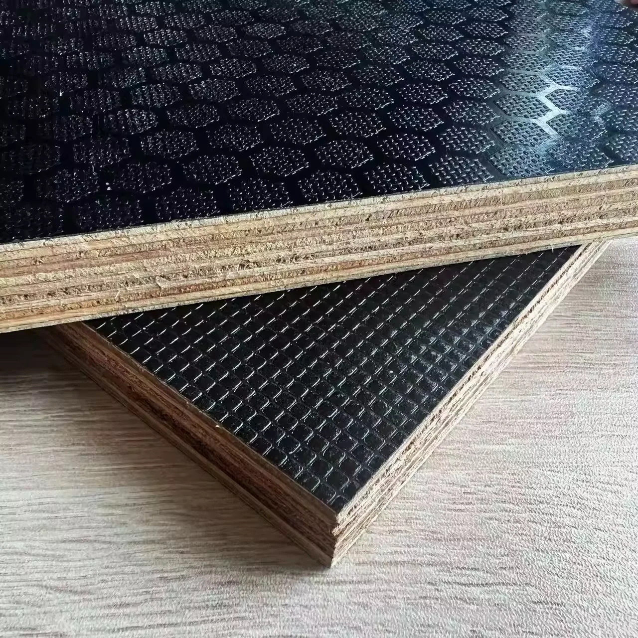 Wire Mesh Brown Film Faced Plywood Anti Slip Film Faced Sheet Water Resistant Birch Plywoods