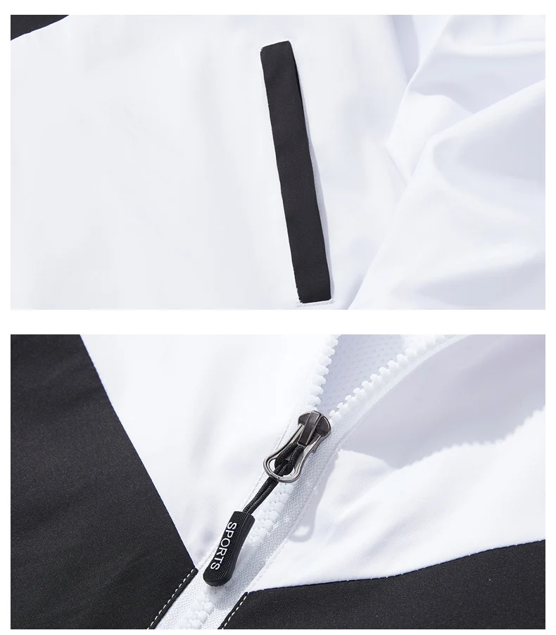 
Male Casual Baseball Jacket Mens Sports Windbreaker Jacket Autumn Personality Stripe Stitching Contrast Sports Jacket For Men 