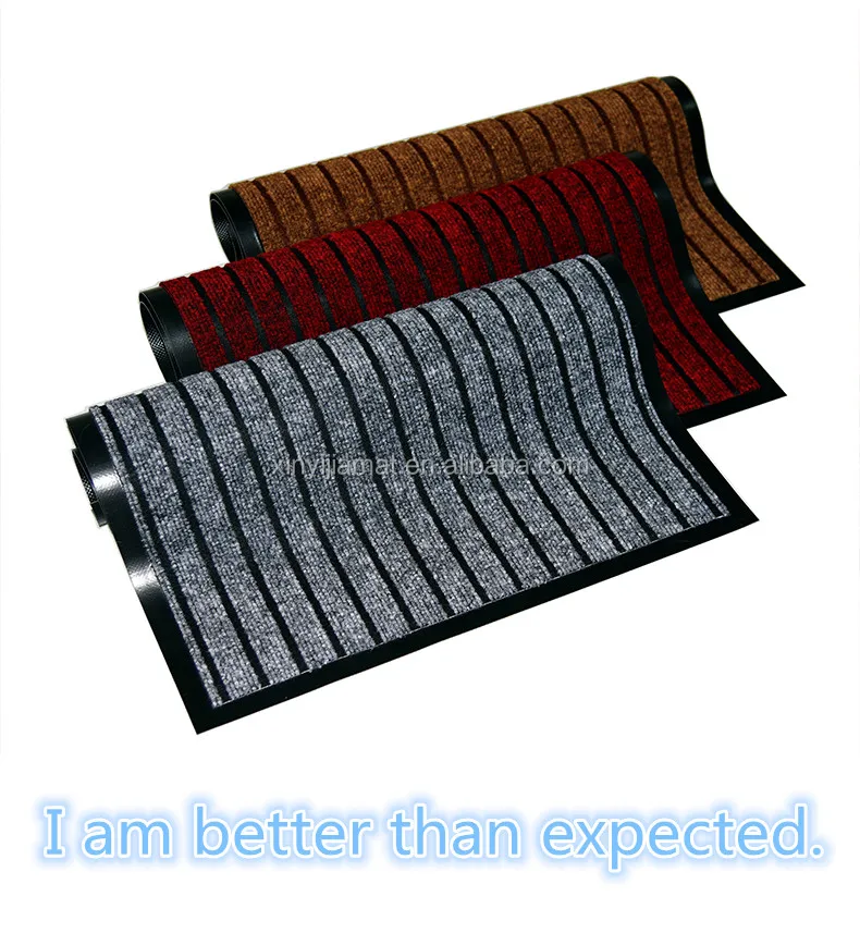 Entrance anti-slip jacquard carpet checker board design carpet with PVC backing