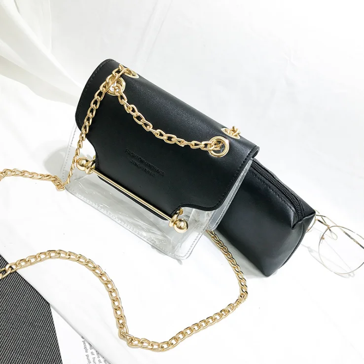 New Fashion Transparent Shoulder Girls Mini PVC Purse Trendy Ladies Crossbody Lady Jelly Mini Purses and Handbags for Women