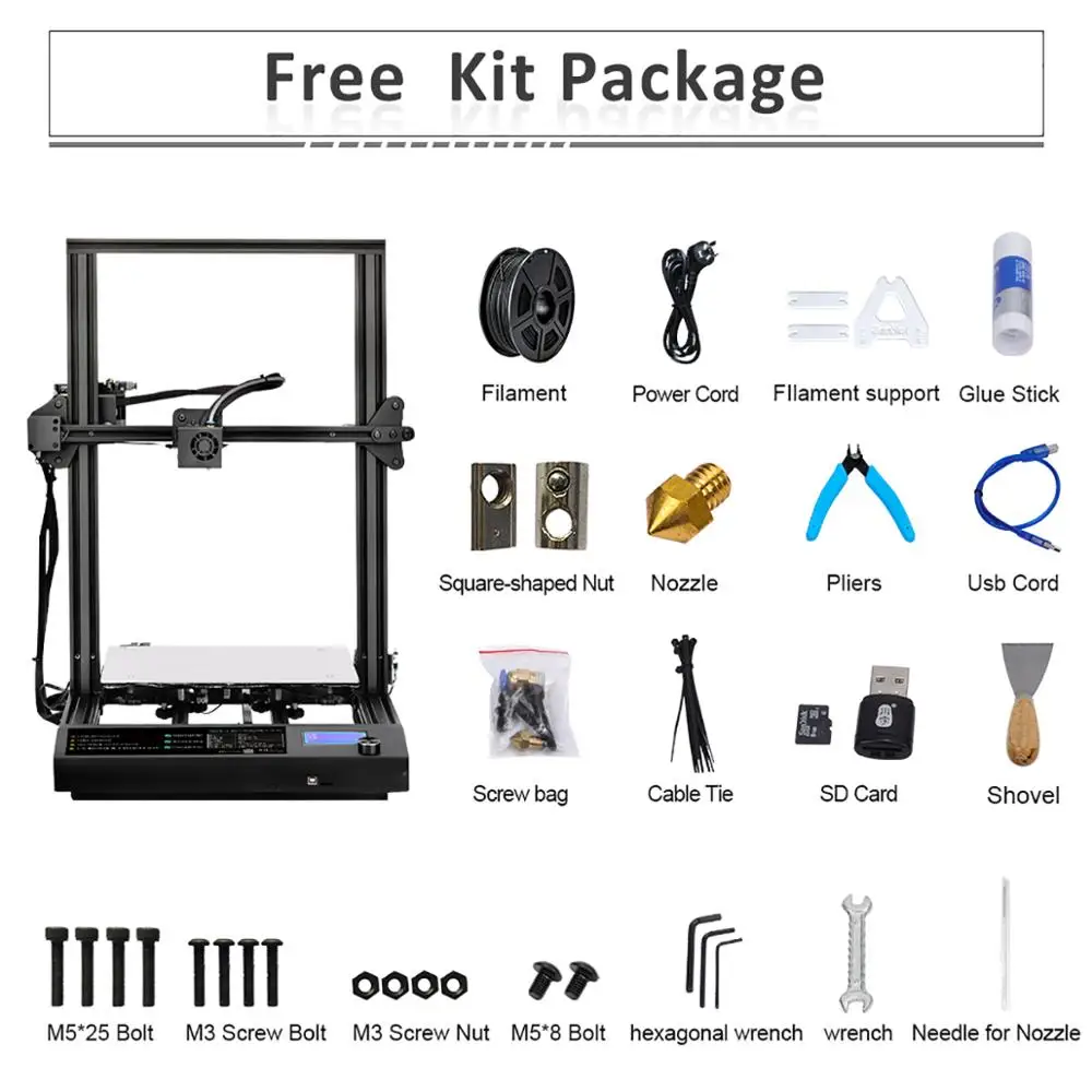  DIY 3D принтер 310x310x400 мм размер печати работает с различными