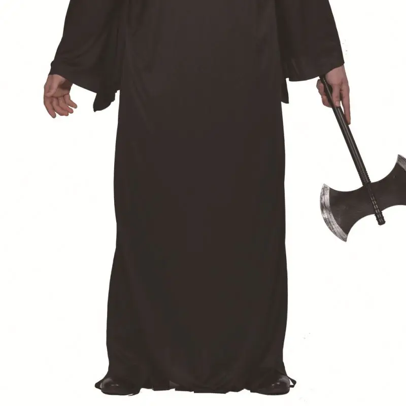 Ready to Ship Black Devil Costume One Size Hooded Robe Halloween Cosplay Costume Robe Cloak Cape