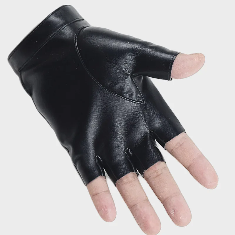 2025 Wholesale Fashion Black Outdoor Cycling Gloves Touchscreen Waterproof Winter Pu Leather Running Driving Work Gloves