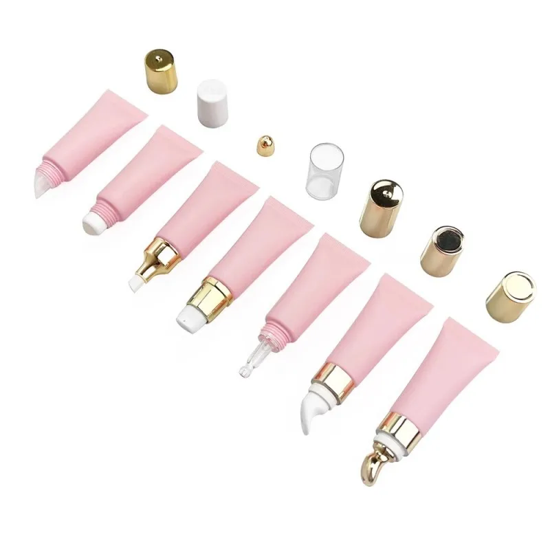 10Ml Frosted Pink Cosmetics PE Hose Subpackage Eye Cream Liquid Foundation Essence Empty Lipstick Tube Lip Glaze Bottle