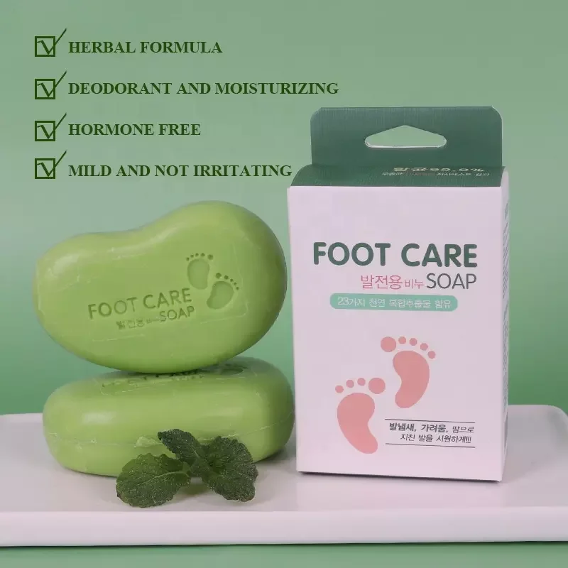 OEM Foot Skin Care Vegan Nursing Beriberi Antipruritic Deodorant Perspiration Bubble Exfoliating Foot Care Herbal soap