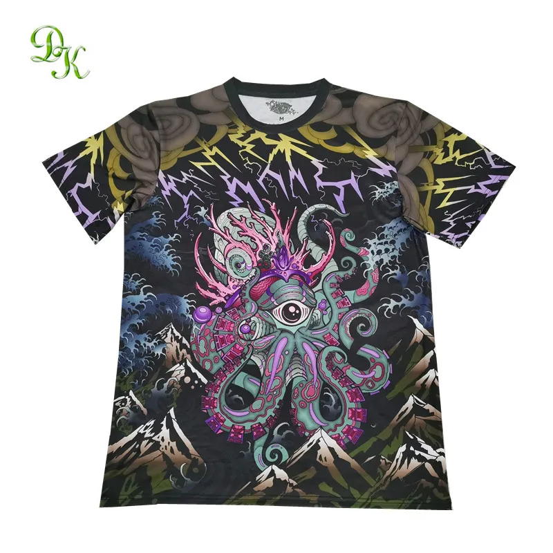 Wholesale custom design sublimation all over print men summer t-shirt