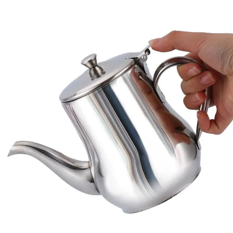 Stainless Steel Coffee Kettle Coating Long Mouth Spout Teapot