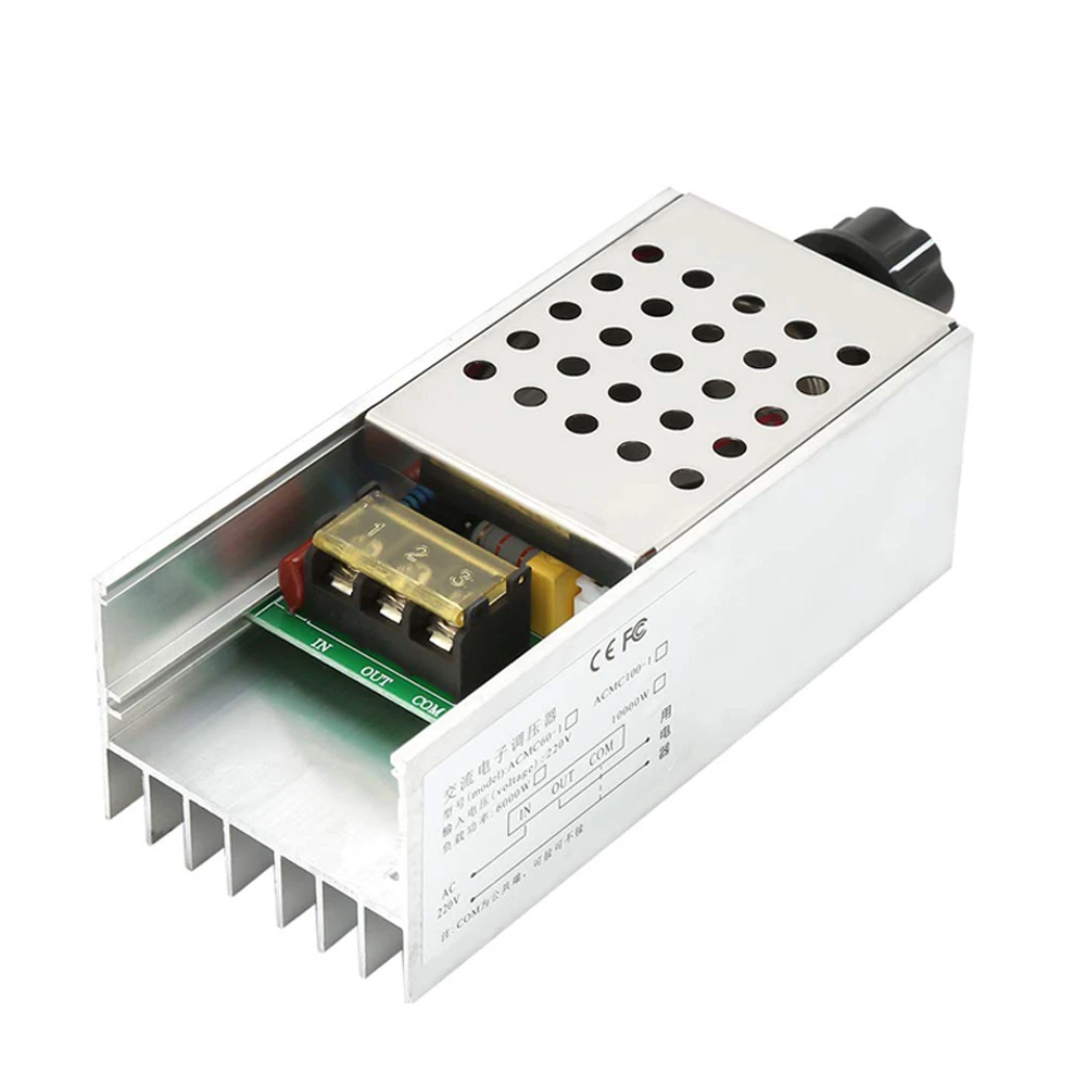 AC 220V 6000W SCR регулятор напряжения электронный диммер термостат контроллер скорости двигателя вольт пресс-форм