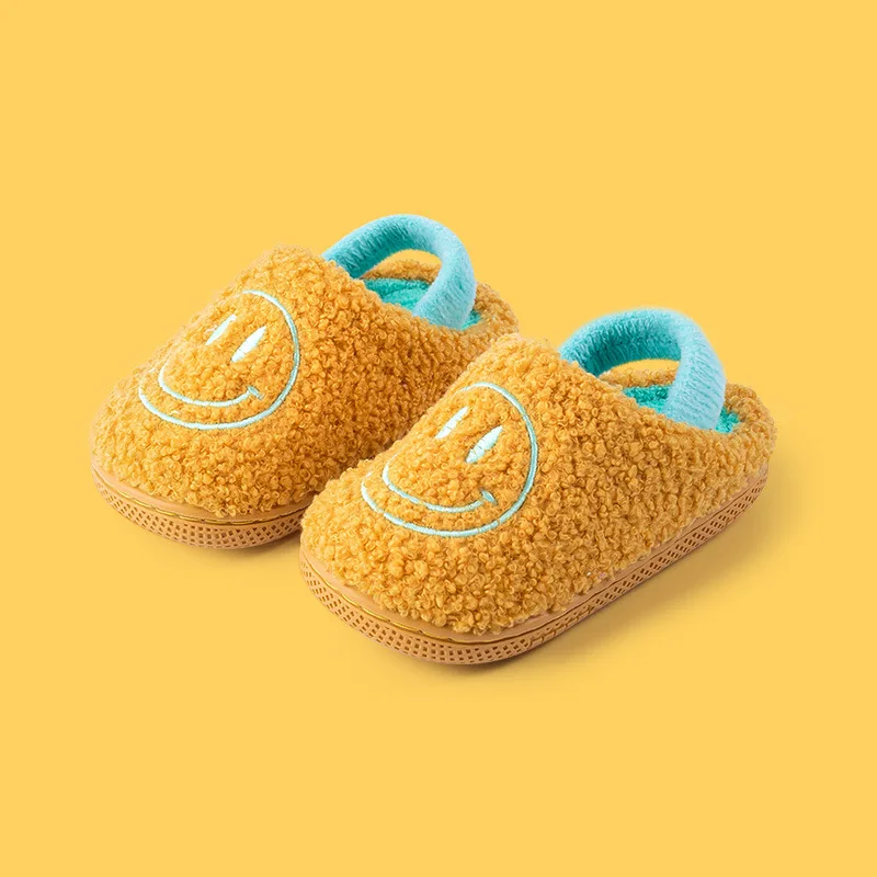 Детские тапочки из материала на основе хлопка; От 1 до 5 лет; Зимние теплые тапочки; Домашние тапочки с нескользящей подошвой для маленьких мальчиков и девочек с мягкой подошвой детские тапочки из материала на основе хлопка
