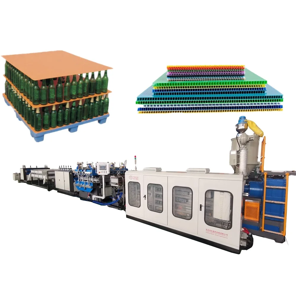 200 gsm --1200 gsm pp corrugated sheet with 20% - 80% filler masterbatch making machine supplier