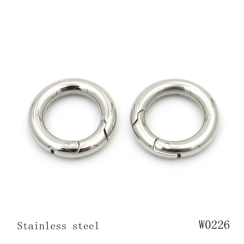 pvd nickel plated stainless steel spring ring clasp round claw spring ring clasp hook machine