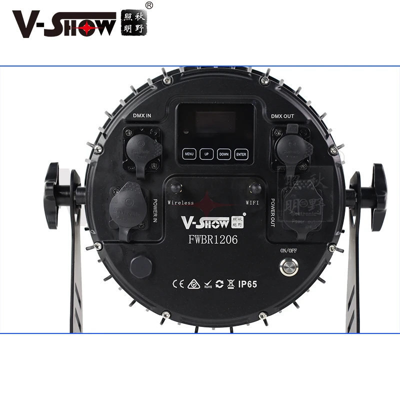 V-Show Waterproof LED Battery Par Light for Wedding Party Outdoor LED Battery Stage Lights Waterproof 12 * 18W RGBWA UV IP65