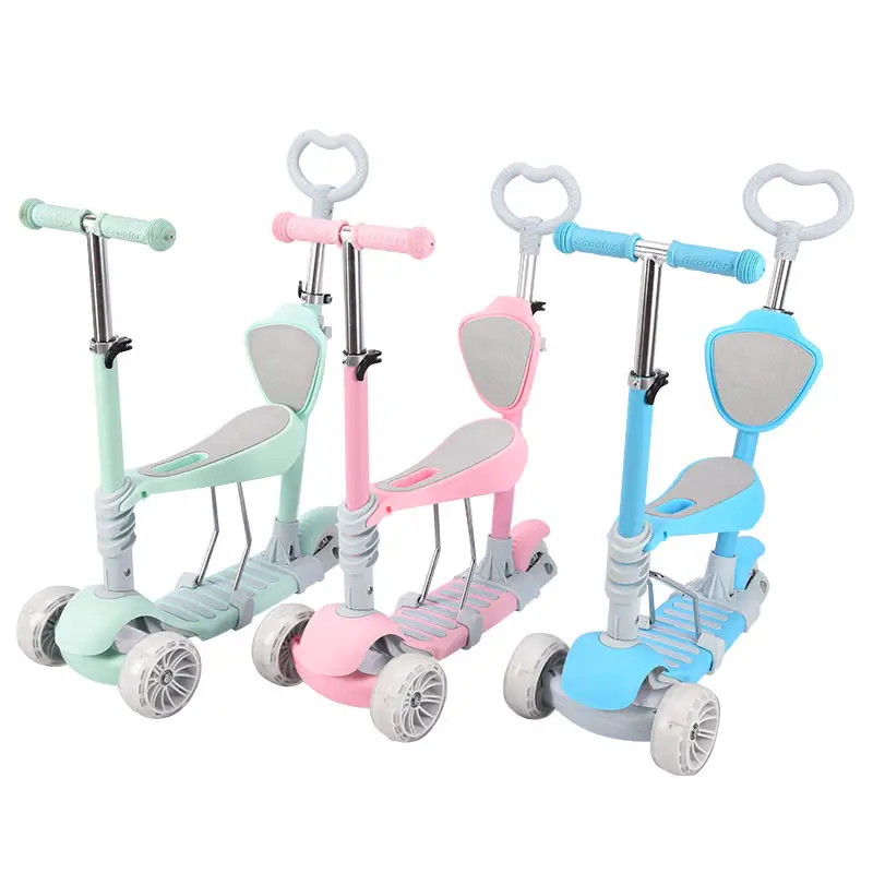 2021 new model cheap price high quality multi-function 3 wheels children scooter kids mini baby scooter with led light