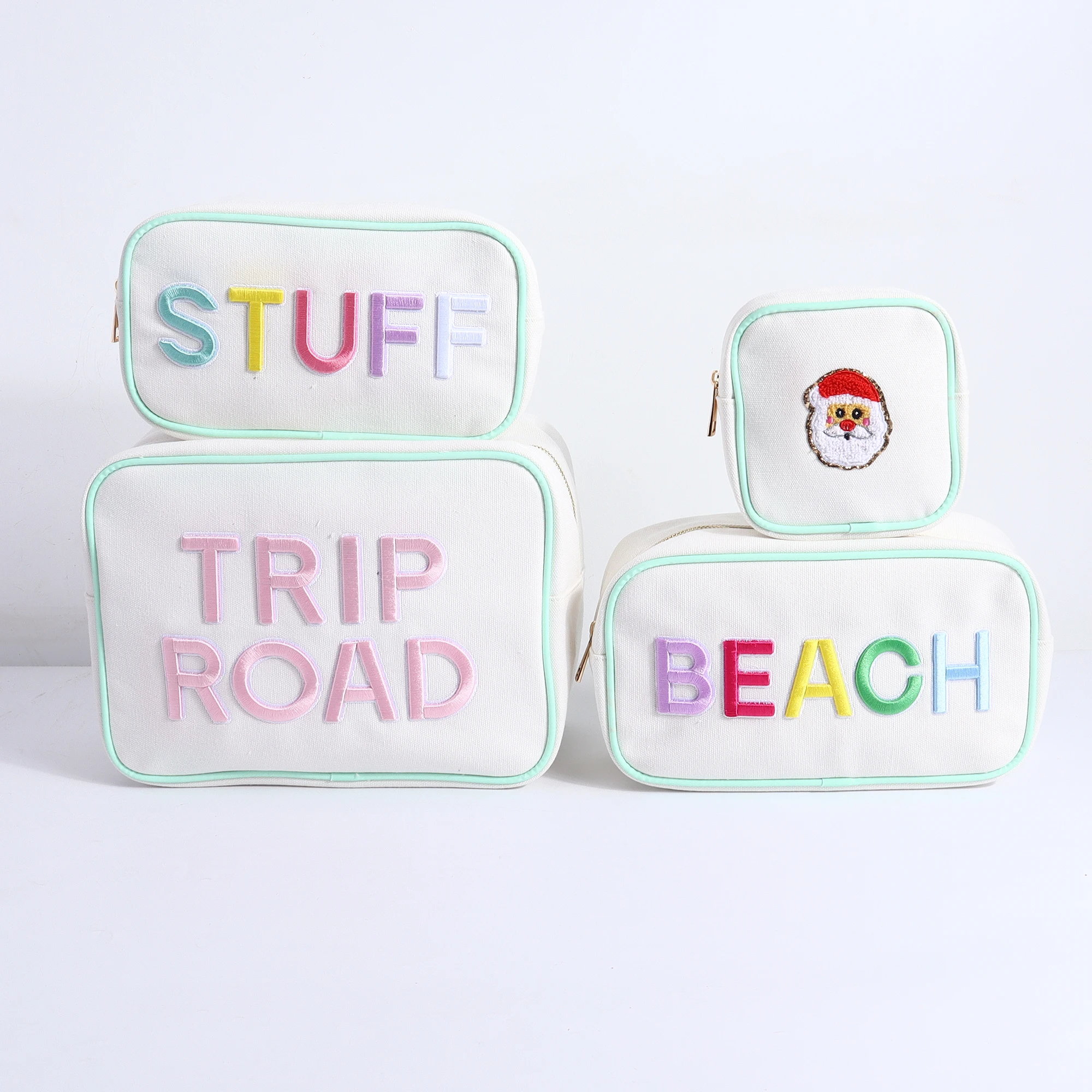 Daily Lifestyle Wedding Gift Bags Small Large XL Water-resistant Canvas Pouches Travel Beach Bag Cotton Canvas Cosmetic Bags