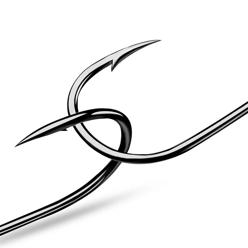 Rocklure 3#-15# 100pcs/box Fishing Hook High Carbon Steel Barbed Hooks For Saltwater And Freshwater