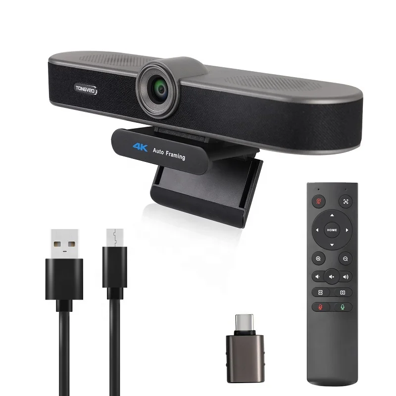 Auto framing eptz conference webcam 4K audio and video conference system web cam conference webcam with microphone