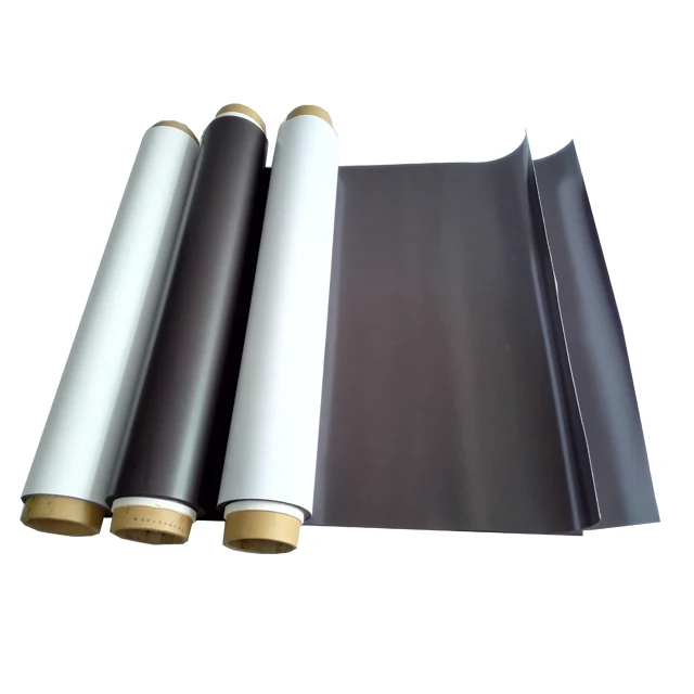Plain brown flexible rubber plastic magnet 0.4 0.5mm 0.75mm 0.3mm thickness 1meter vehicle magnetic sheet