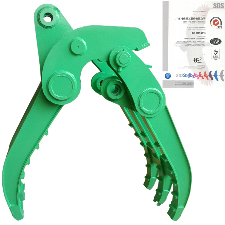 HW HONGWING Factory Direct Sell Excavator Log Grab Wood Grapple Manual Grapple Mechanical Grapple