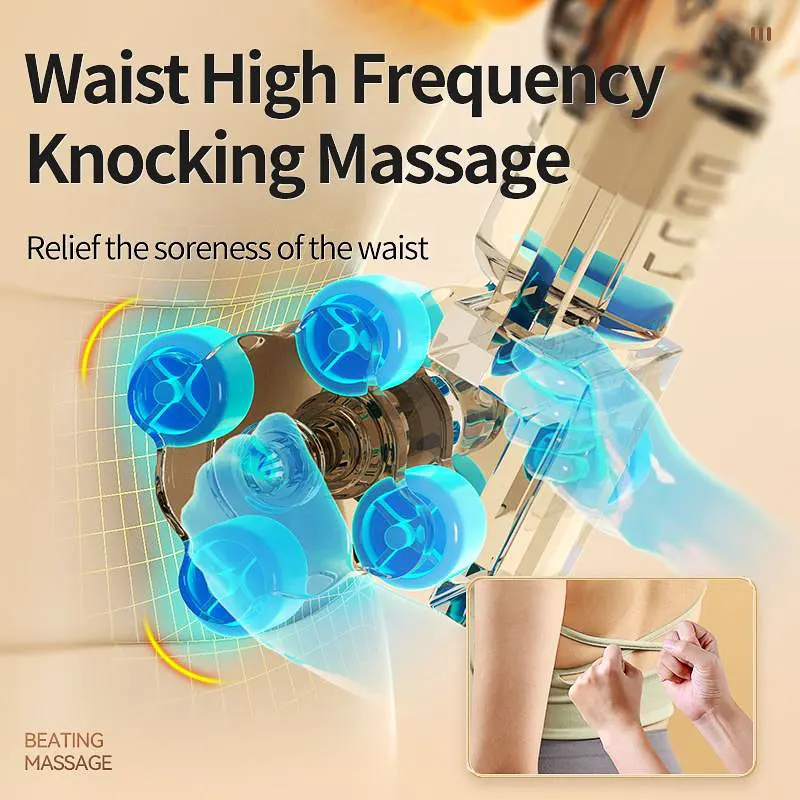 Full Body Shiatsu Massage Chair Back Pain Relief Seat Red Light 3D Kneading Massage Cushion For Home Office Chair Car Seat