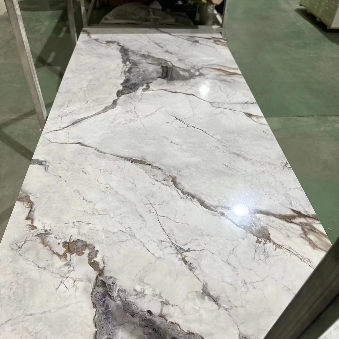 122*244 cm PVC Marble Sheet High Glossy UV Plastic Wall Panel Decorative UV Hard Panels Interior Decoration Wall Hotel Bathroom