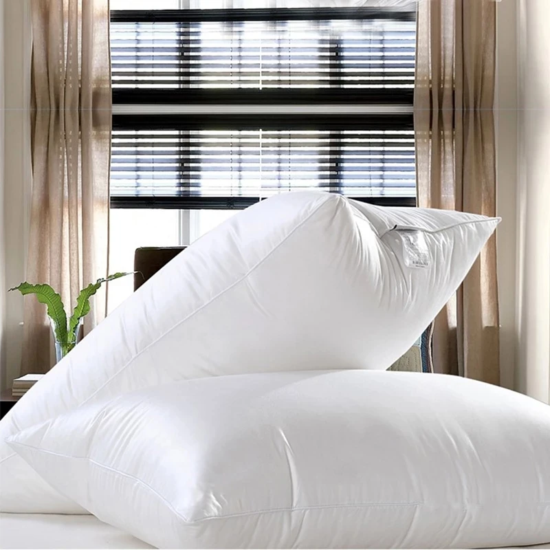 Wholesale Custom Luxury Hotel Soft Cotton Fabric Goose Down and  Feather Pillows