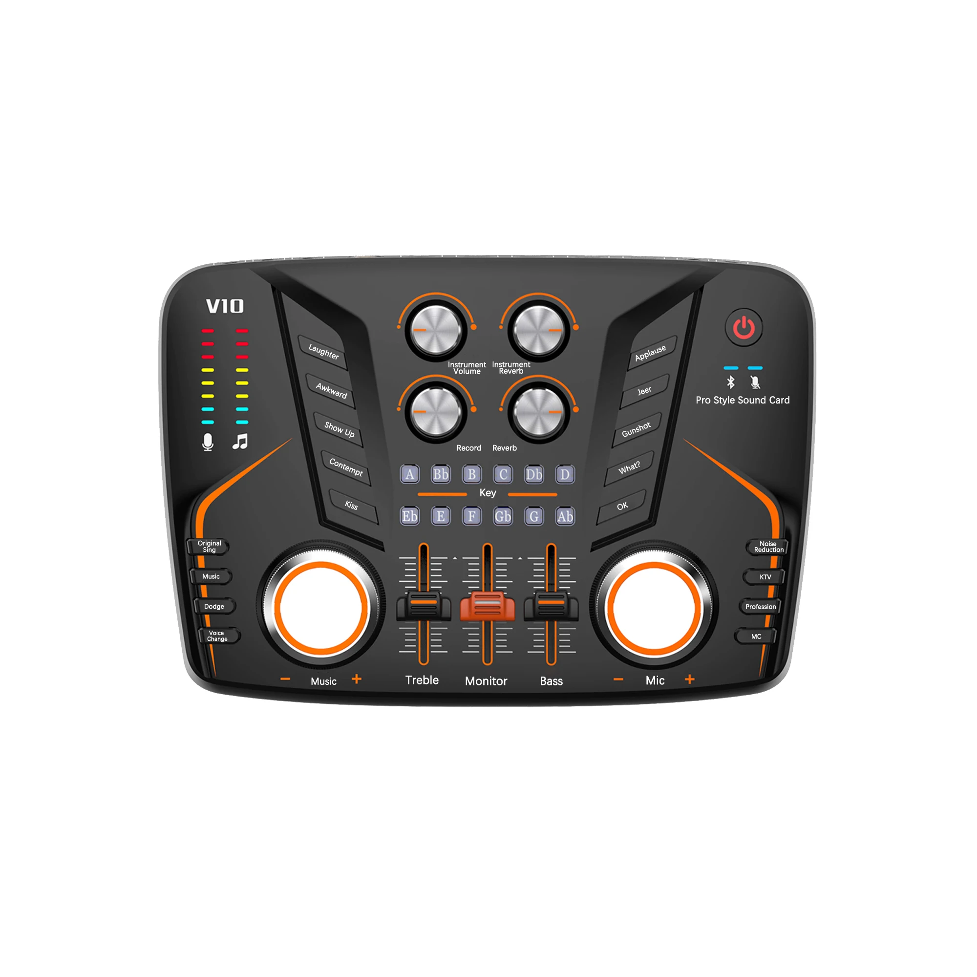 Профессиональная музыкальная звуковая карта V10, звуковой интерфейс для домашней студийной записи, звуковые карты для KTV и записи