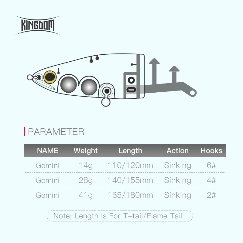 Kingdom Saltwater Trolling Lures Bluegill Swimbait Jerk Baits 3D Eyes Pencil Lures ABS Body With Soft Tail Swim Bait For Sale