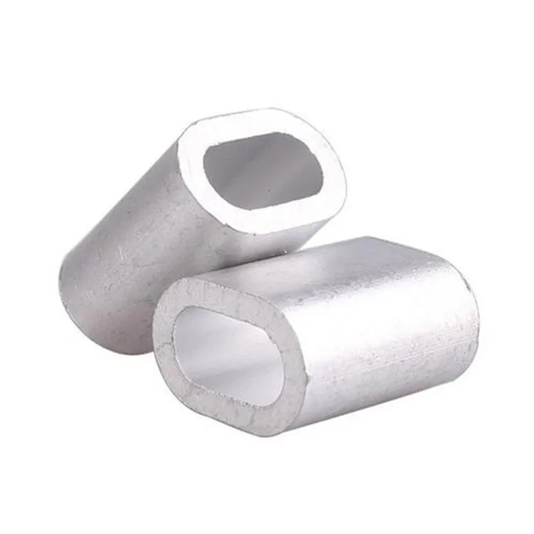 Wire rope accessories Double holes electric fence wire crimp aluminum sleeves