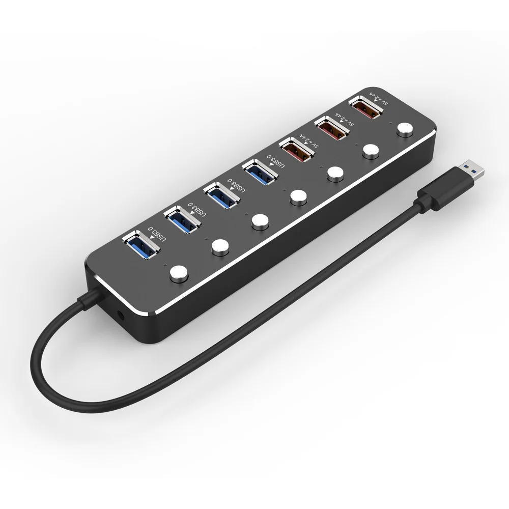 Usb-разветвитель 3,0 с 7 портами и отдельными переключателями
