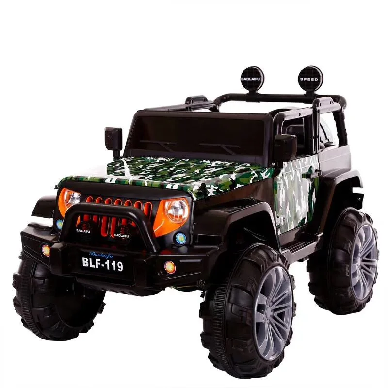 RHS-CAR114 Baby car two seats battery electric cars for kids children truck toys game car four-wheel drive with remote control