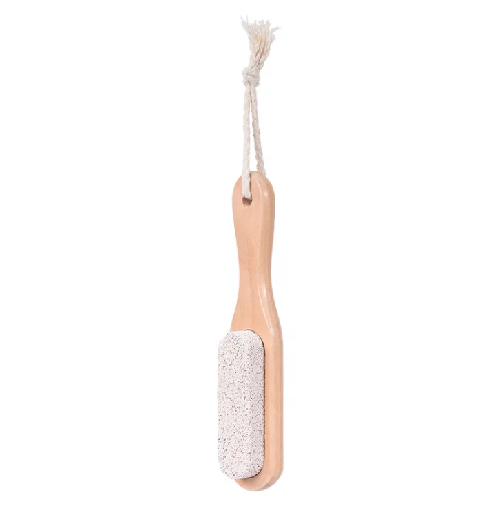 Natural Bristle Foot Nail Shower Brush With Pumice Stone