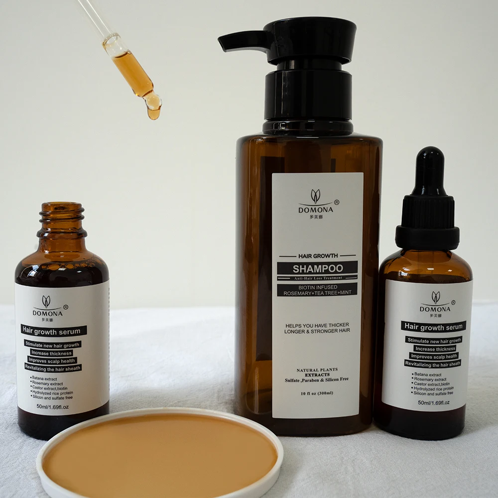 Hair Spa Ginseng Mint Hair Regrowth Scalp Treatments Shampoo Conditioner Serum Oil For Bald Hair Women And Men