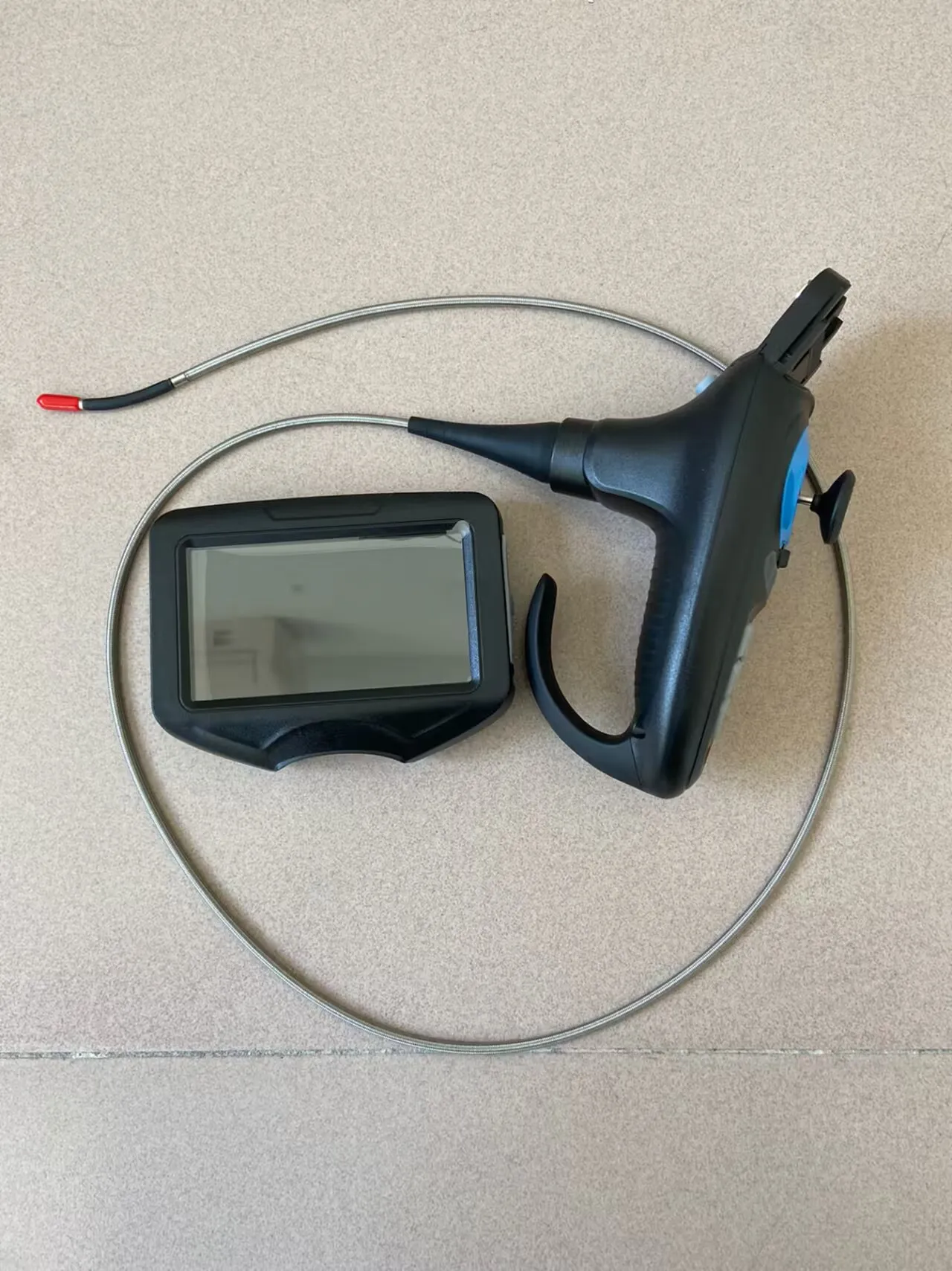 Portable Industrial Endoscope with 6mm Probe Lens, 2Mts Testing Cable, 360 Degrees Joystick Articulation, 4.5 Inch Display