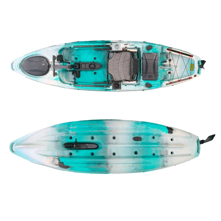 Huarui Single No Inflatable Plastic China Foot Pedal Fishing Kayak With Pedals