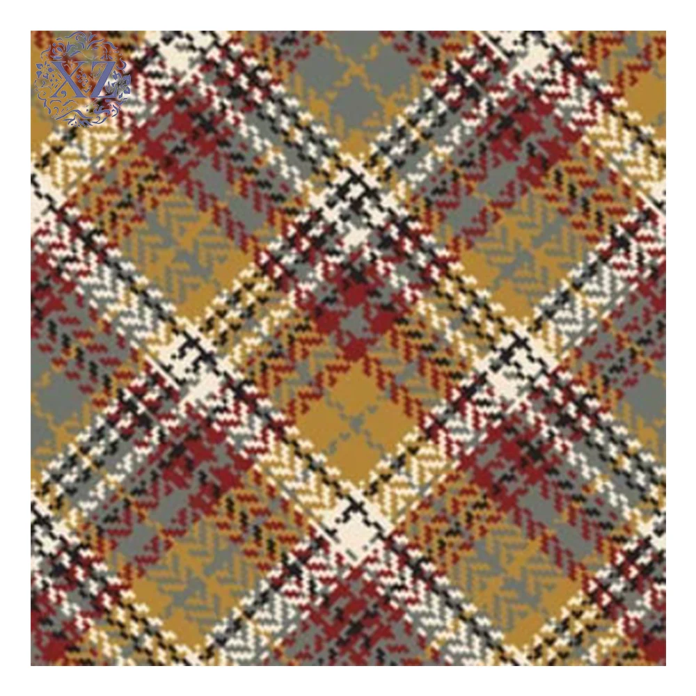 Good Color Fastness Lightweight Custom Curtain Digital Print Check Linen Fabric For Clothing