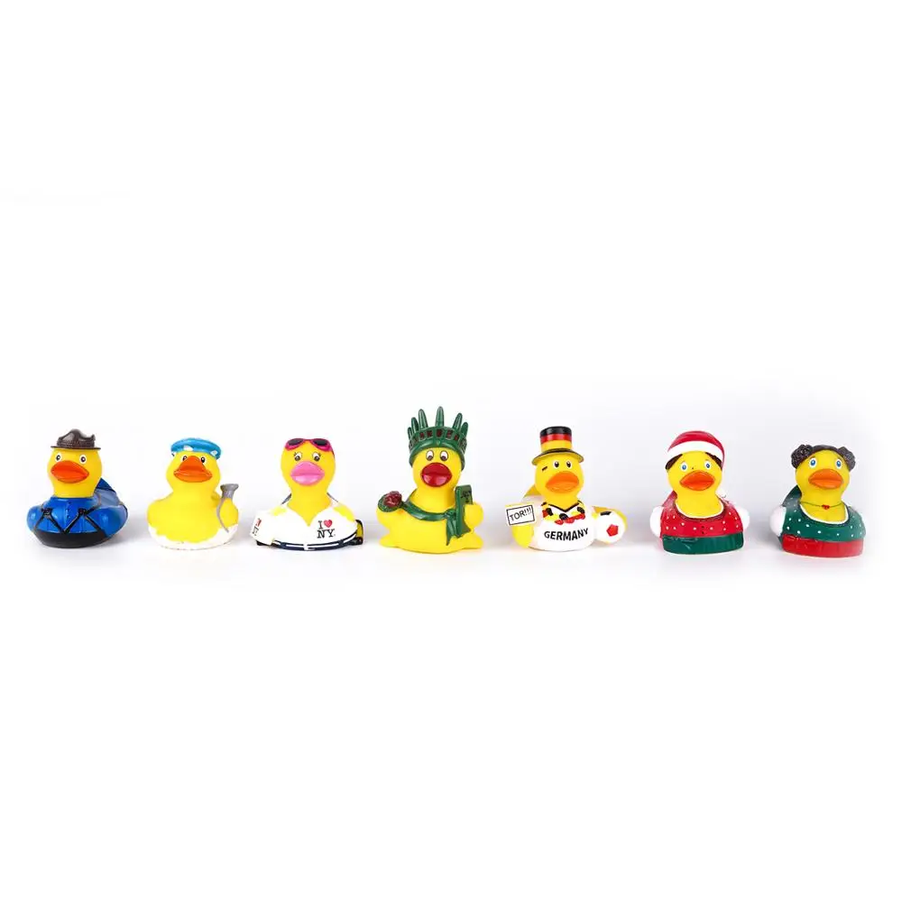 
Mini yellow rubber duck PVC bath toy floating 