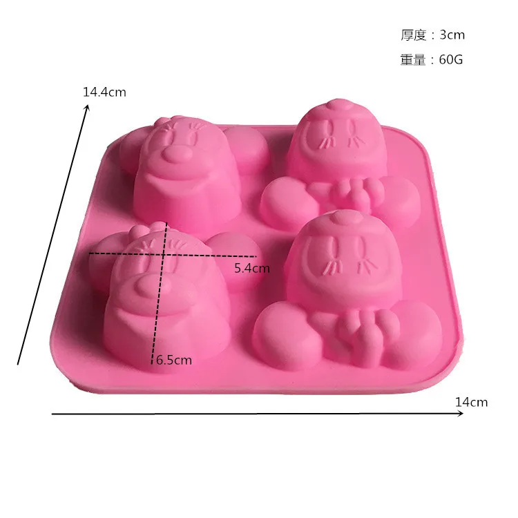 Silicone Chocolate Mold Tray Creative Star/heart/round/square Shaped Ice Cube