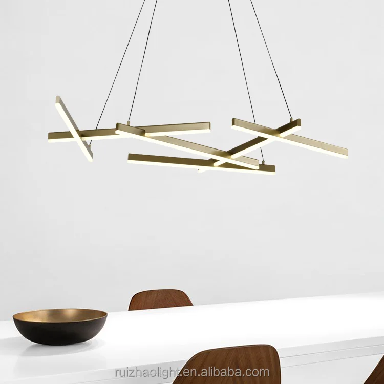 Decoration Elegant Golden And Black Ceiling Hanging Lamp Lustre Modern Chandelier Lights